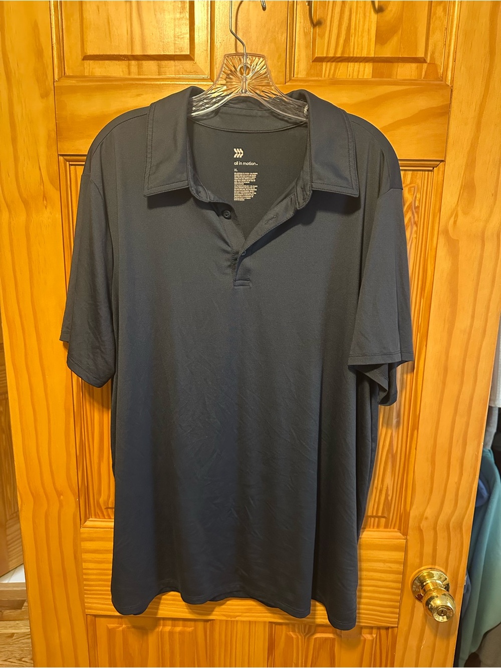 all in motion Black Short Sleeve Polo